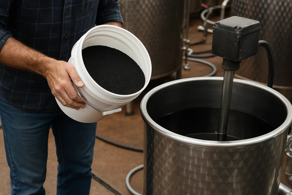 aktivni ugalj za vino