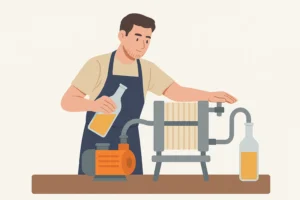 grafika coveka koji filtrira rakiju