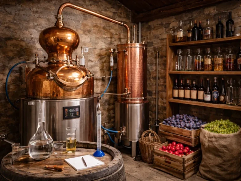 tradicionalni bakarni kazan za pečenje rakije u kontrolisanim uslovima
