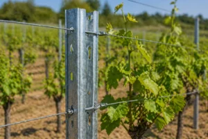 metalni stub za vinograd detalj